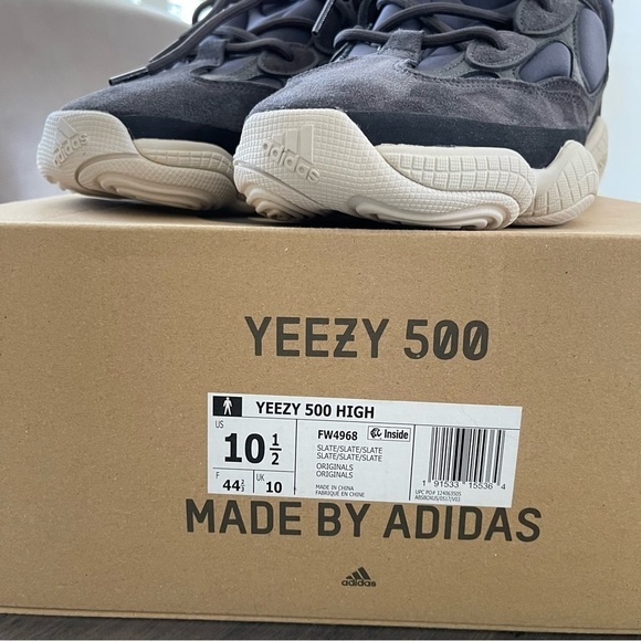 adidas men Yeezy 500 High Slate FW4968 size 10.5 NWT - Picture 12 of 14